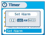 IRIVER IFP-1000 - Réglage de l'heure de l'alarme. - 1