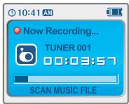 IRIVER IFP-1000 - Pour arrêter l'enregistrement de la FM - 2