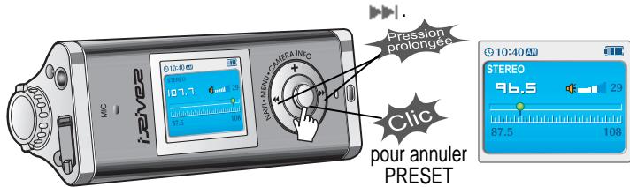IRIVER IFP-1000 - Programmer une station préréglée manuellement - 1