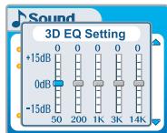 IRIVER IFP-1000 - Paramètre 3D EQ - 1