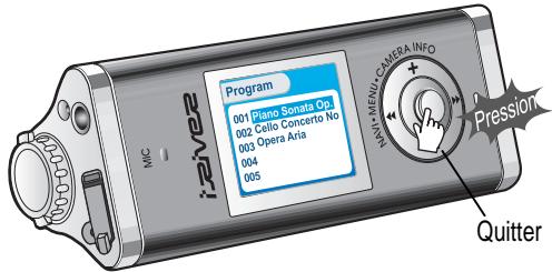 IRIVER IFP-1000 - Pour retirer des fichiers de la liste du programme. - 4