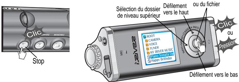 IRIVER IFP-1000 - Suppression de dossier ou de fichier - 1