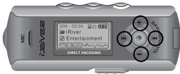 IRIVER IFP-700 - Pour sélectionner le sous-menu - 2