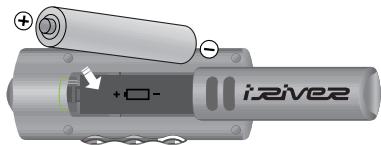 IRIVER IFP-700 - Insérer la pile. (AA 1.5v type x 1EA) - 1