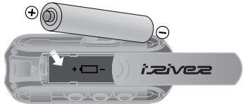 IRIVER IFP-800 - Insérer la pile. (AA 1.5v type x 1EA) - 1
