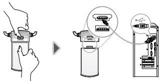 IRIVER N10 - | Charger à l'aide du câble USB. - 1
