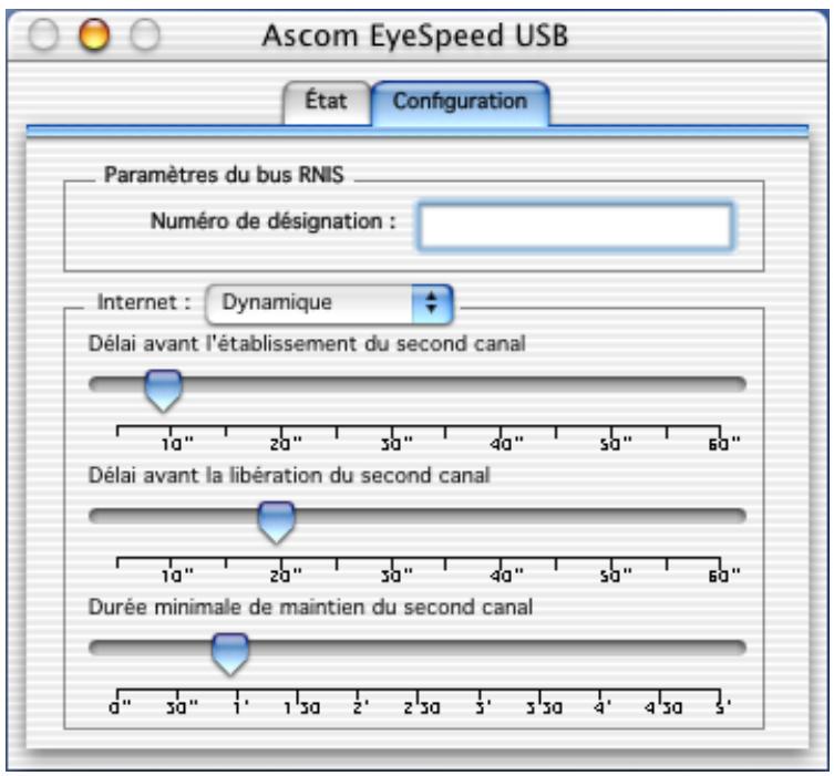 ASCOM EYESPEED USB - Configuration de l'adresse RNIS - 1