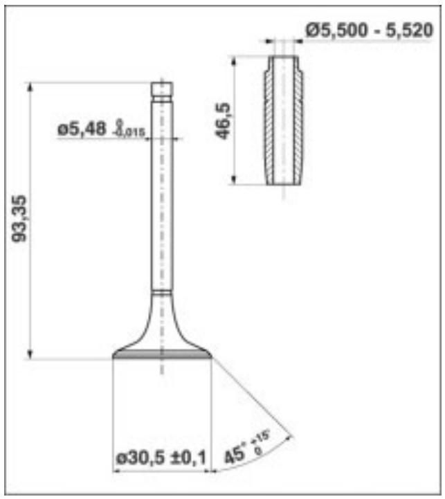 MOTO GUZZI NEVADA CLASSIC 750 IE - Données d'accoupling entre soupapes et guides - 2