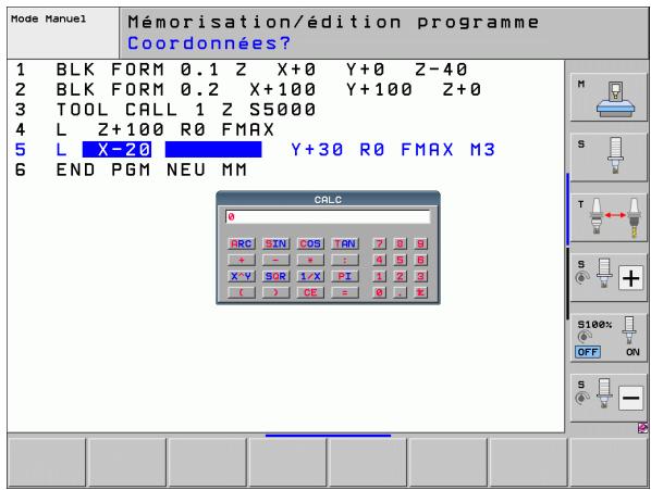 HEIDENHAIN ITNS 530 - Transférer dans le programme une valeur calculée - 1