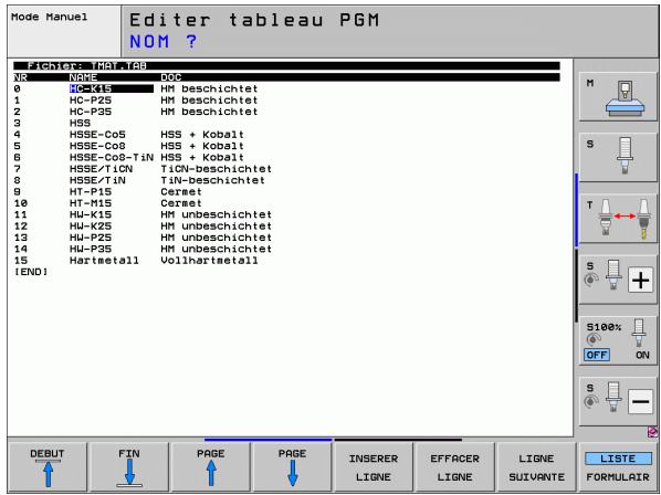 HEIDENHAIN ITNS 530 - Créer des tableaux pouvant être définis librement - 2