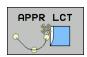 HEIDENHAIN ITNS 530 - Approche par une trajectory circulaire avec raccordement tangentiel au contour et segment de droite : APPR LCT - 1