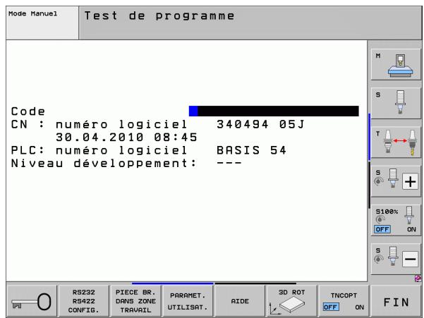 HEIDENHAIN ITNS 530 - Quitter les fonctions MOD - 2