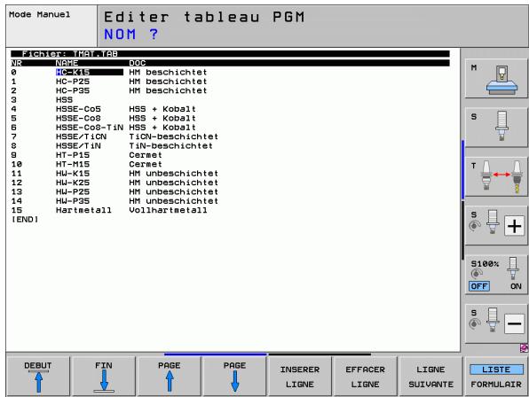 HEIDENHAIN ITNS 530 - Tableau pour matières de coupe - 2