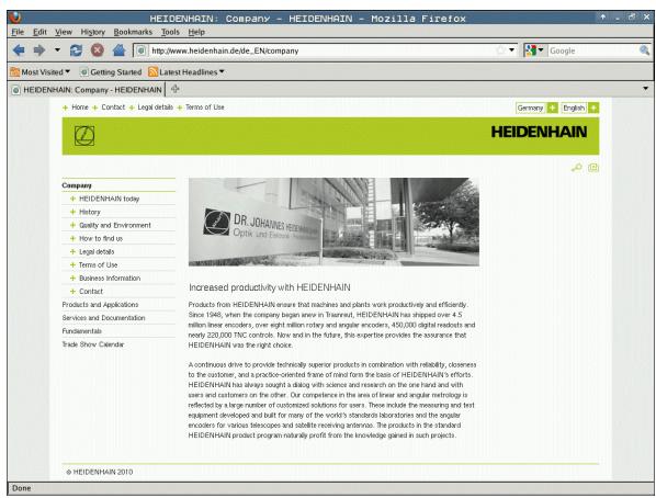 HEIDENHAIN ITNS 530 - Afficher les fichiers Internet - 4