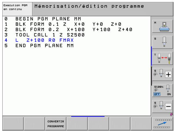 HEIDENHAIN ITNS 530 - Menu Outils de programmation - 1