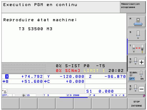 HEIDENHAIN ITNS 530 - Aborder à nouveau le contour - 1