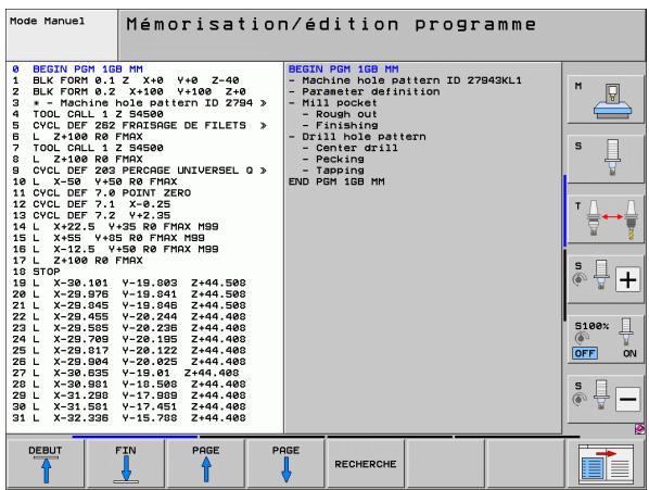 HEIDENHAIN ITNS 530 - Selectionner des séquences dans la fenêtre d'articulation - 1