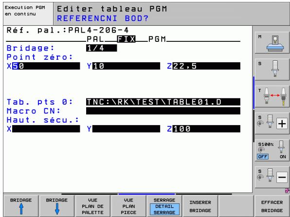 HEIDENHAIN ITNS 530 - Réglage des détails dans le plan de bridage - 2