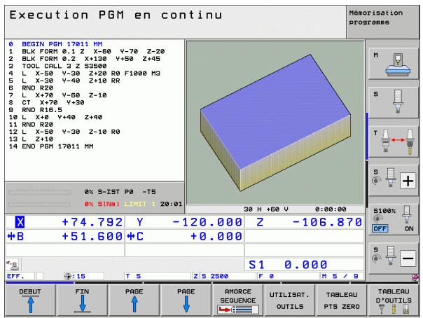 HEIDENHAIN ITNS 530 - Exécution de programme en continu et Exécution de programme pas à pas - 1