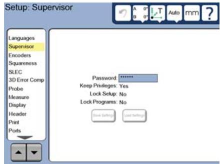 HEIDENHAIN ND 1400 QUADRA-CHEK - Enter the Supervisor Password - 1