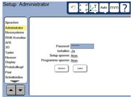 HEIDENHAIN ND 1400 QUADRA-CHEK - 3.Administrator-Password eingeben - 1