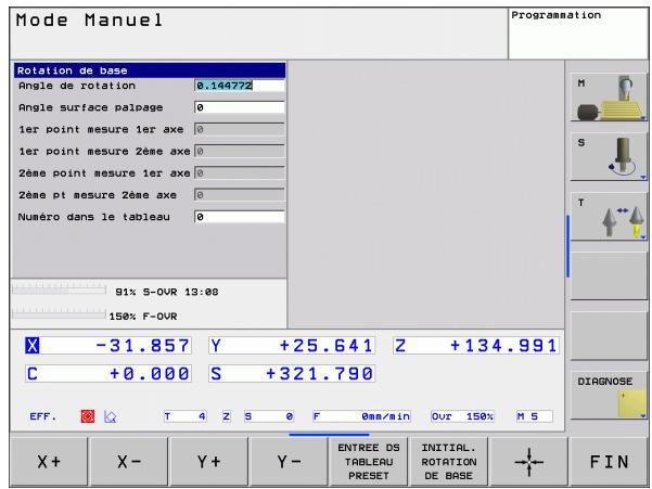 HEIDENHAIN TNC 620 - Annuler la rotation de base - 1