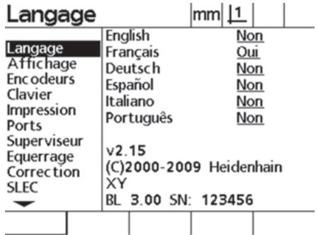 HEIDENHAIN ND 1100 - Paramétrer la langue - 1