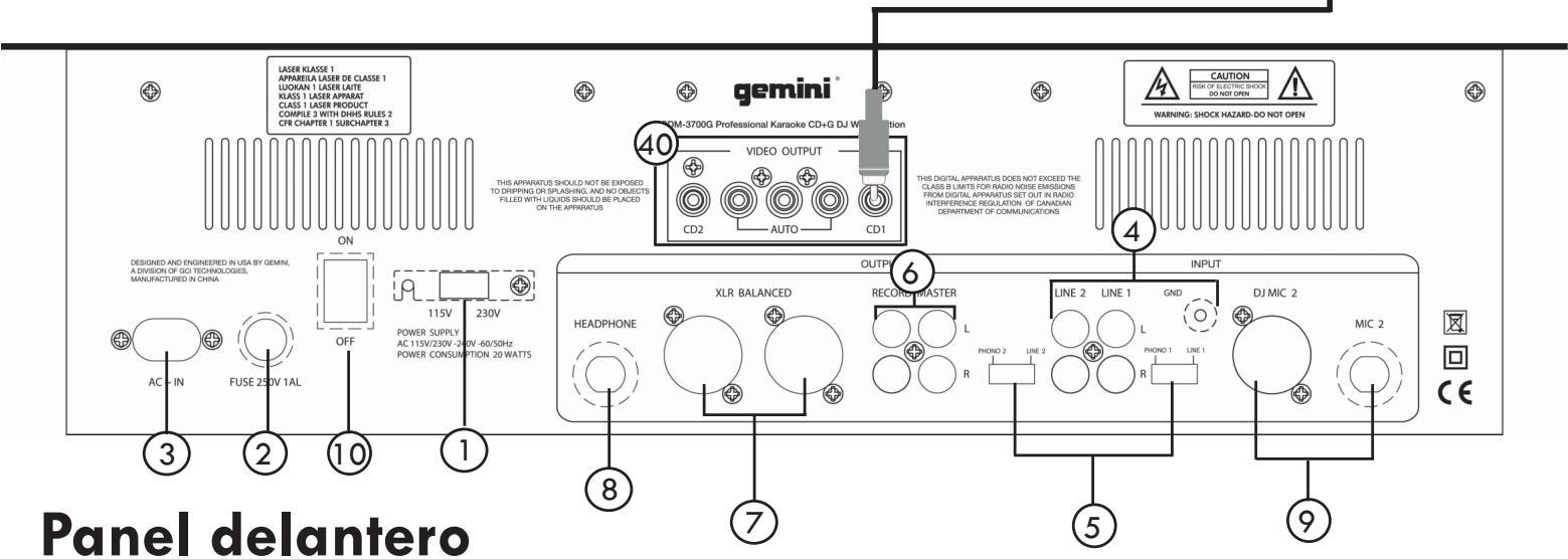 GEMINI CDM-3700G - POR FAVOR LEA ANTES DE UTILizar, INSTRUCCIONES IMPORTANTES DE SEGURIDAD - 13