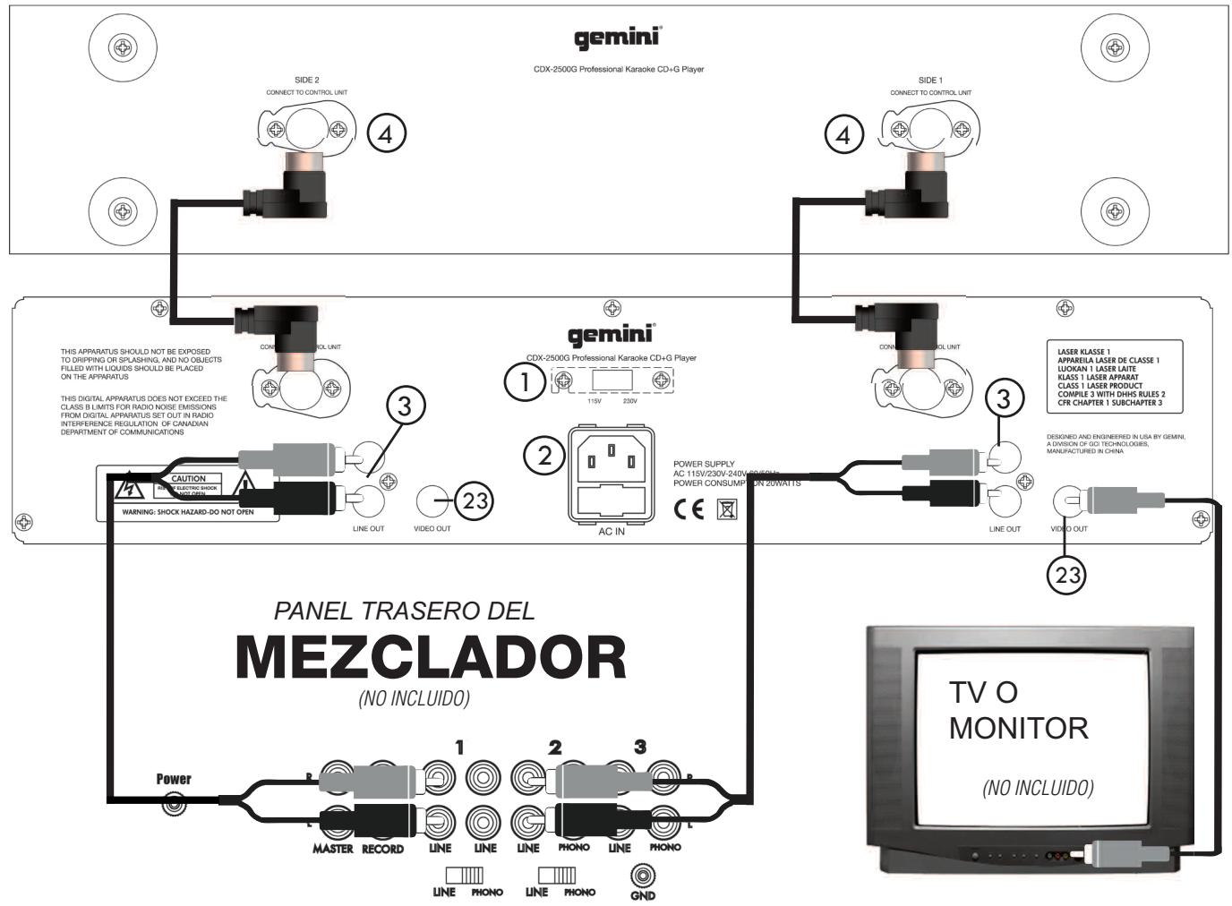 GEMINI CDX-2500G - POR FAVOR LEA ANTES DE UTILizar, INSTRUCCIONES IMPORTANTES DE SEGURIDAD - 13