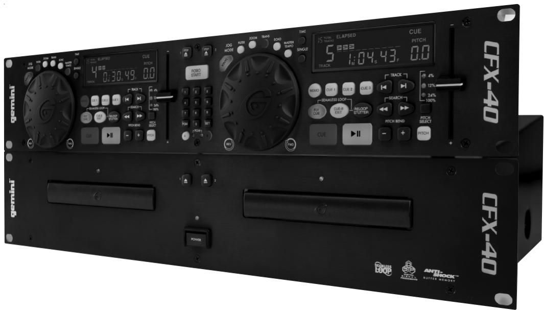 GEMINI CFX-40 - DIE TECHNISCHEN DATEN KÖNNEN ZU VERBESSERUNGSZWECKEN OHNE VORHERIGE BEKANNTGABE GEÄNDERT WERDEN. - 1
