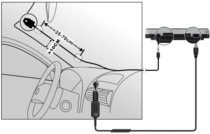 AIRIS T940 - Connexion de l'antenne TMC - 1