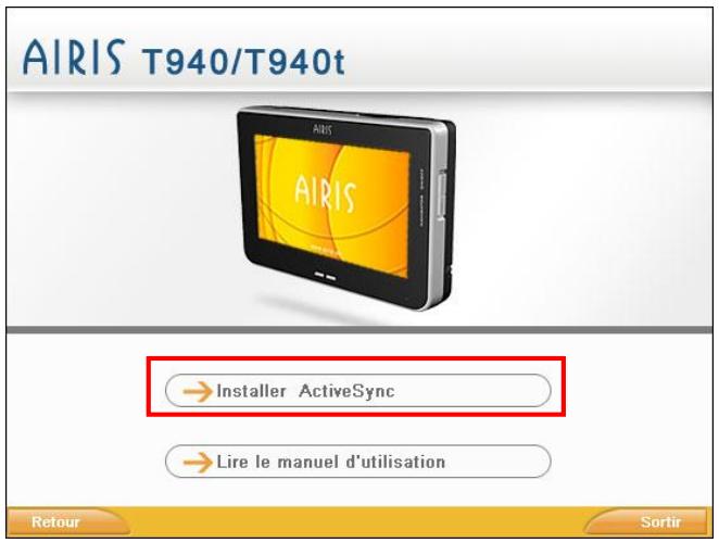 AIRIS T940T - Installation de activesync - 2