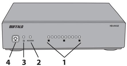 BUFFALO HD-AVU2 - LEDs and Connections - 1
