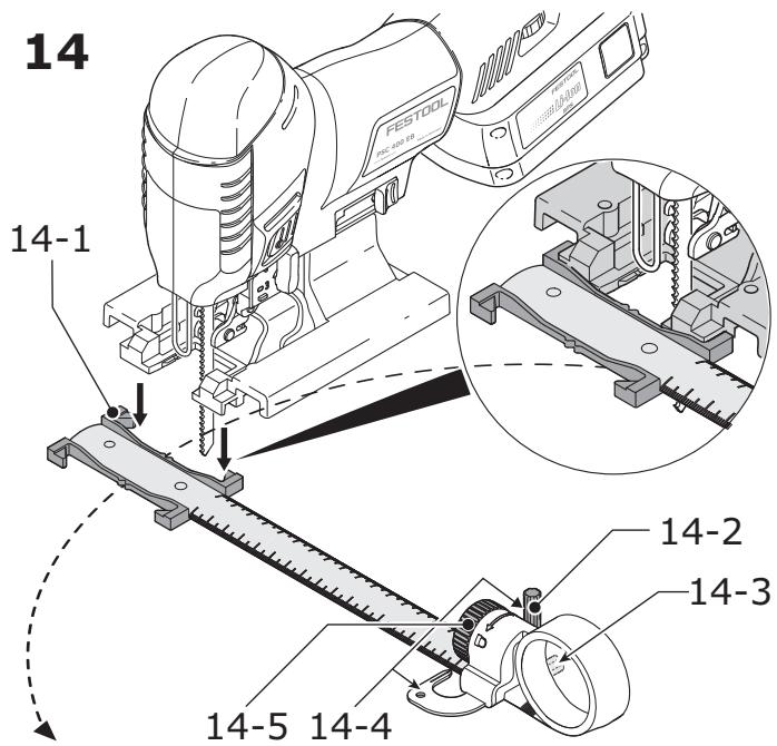 FESTOOL PSBC 400 EBC - Adaptación al riel de guía FS - 2