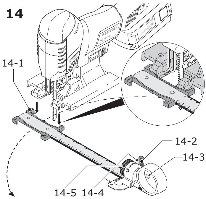 FESTOOL PSBC 400 EBC - Adaptation sur le compas - 1