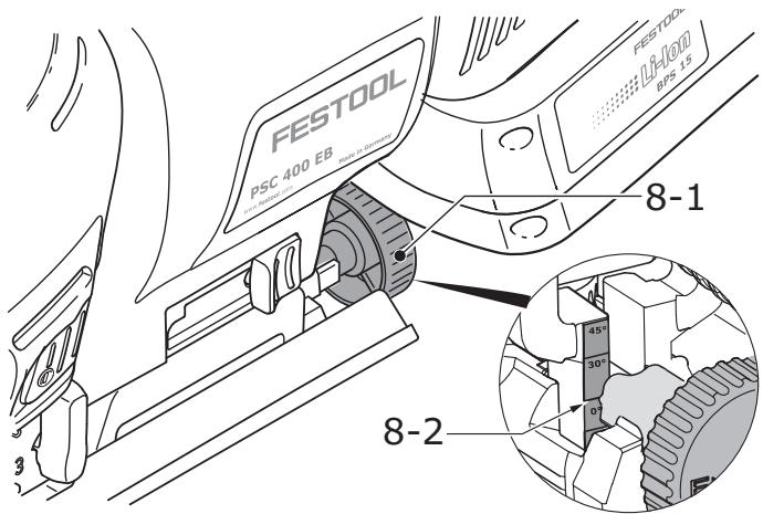 FESTOOL PSBC 400 EBC - Setting the angle - 1