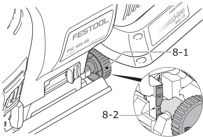 FESTOOL PSBC 400 EBC - Réglage de l'angle - 1
