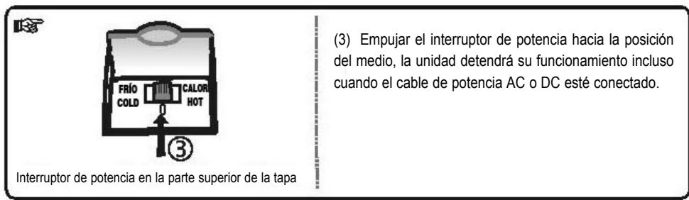 PALSON ALASKA - B- Como usar el interruptor de potencia ON/OFF y CALOR/FRIO - 3