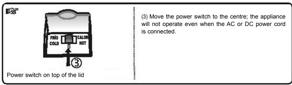 PALSON ALASKA - B-Using the ON/OFF and HOT/COLD switch - 3