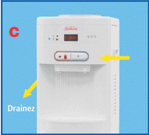 SUNBEAM H2O WATER DISPENSER - Directives relatives au nettoyage du réservoir d'eau - 3