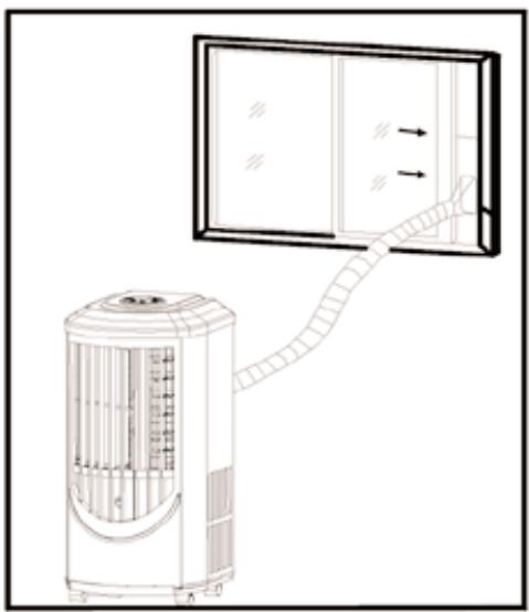 SUNBEAM KY-25/Y - INSTALLING THE DUCTS IN A WINDOW/SLIDING DOOR - 1