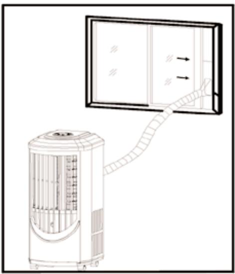 SUNBEAM KY-25/Y - Installation des BOYAUX dans une fenêtre/porte coulissante - 1