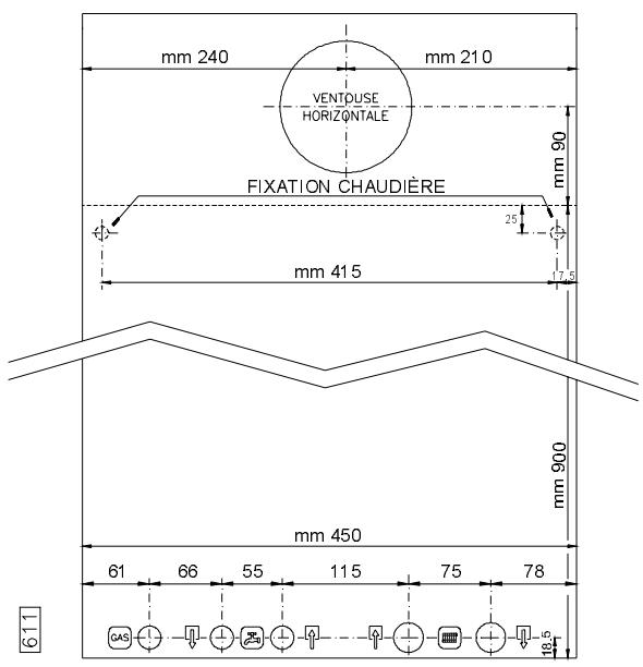 BALTUR CA 225 SE - Fixation de la chaudière - 1