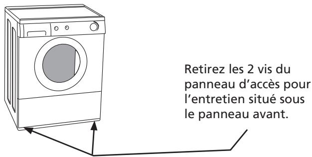 FRIGIDAIRE FNDP15W - C4) fixation de la quincaillerie de montage de la laveuse - 1