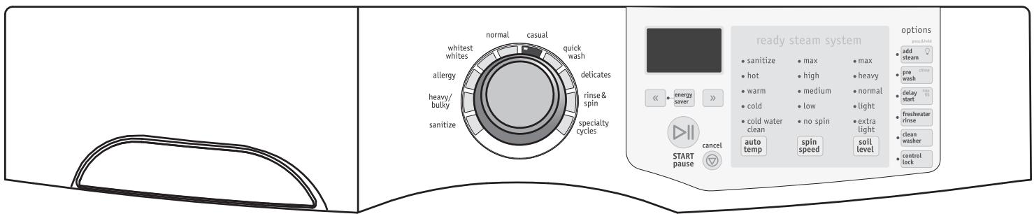 FRIGIDAIRE FAFS4272LN - TABLEAU DE RÉGLAGE DE LA LAVEUSE - 1