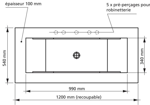 LAZER PLAN VASQUE AERO - B/ Le plan vasque aero prêt à carreler - 2