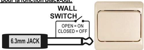 JBSYSTEMS LIGHT MINI LED MANAGER - Connexion d'un interrupteur analogique externe pour la fonction blackout: - 1