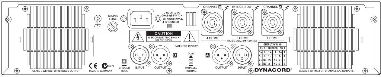 DYNACORD CL 1600 - Achtung: Die max. Umgebungstemperatur von +40^ soll für störungsfreien Betrieb nicht überschritten werden. - 8