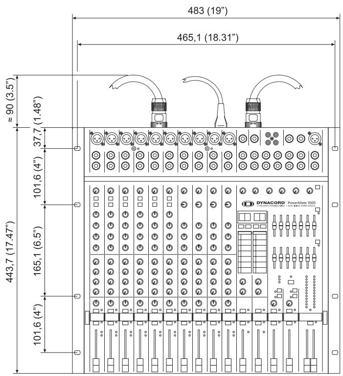 DYNACORD POWERMATE PM1000 - Active 2-way stereo configuration: - 6
