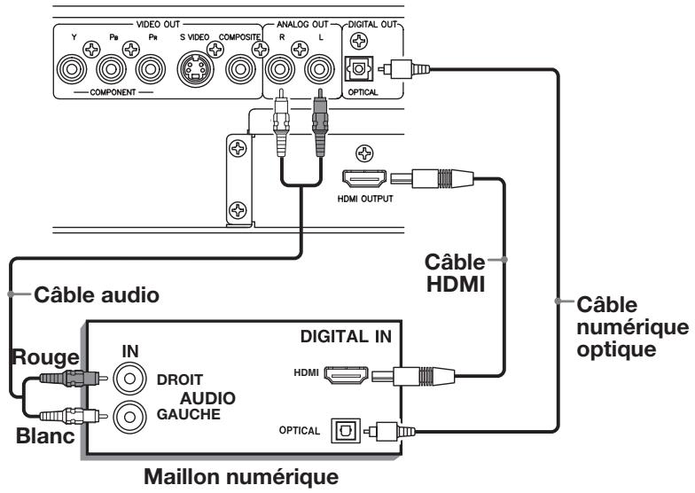 ROTEL RDV-1062 - Branchement sur un système audio avec entrée numérique - 1
